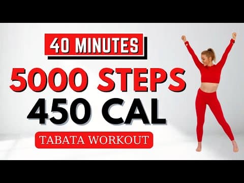 🔥5000 STEPS TABATA WORKOUT🔥FAST WALKING for WEIGHT LOSS🔥KNEE FRIENDLY🔥NO JUMPING🔥FAT BURNING CARDIO🔥 thumbnail