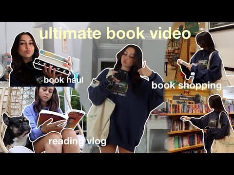 ULTIMATE BOOK VIDEO! barnes trip, book haul, + reading vlog! thumbnail
