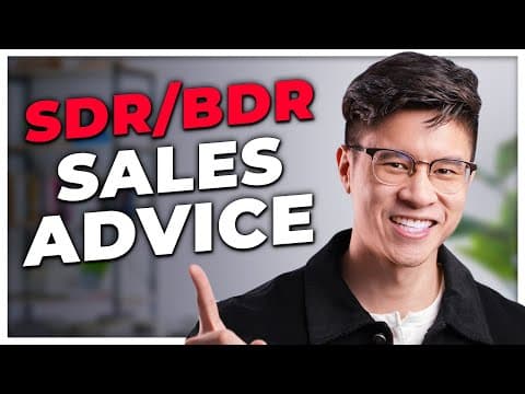 THE BEST ADVICE for BDR/SDR (Business & Sales Development Representative) to DOMINATE  in Tech Sales thumbnail