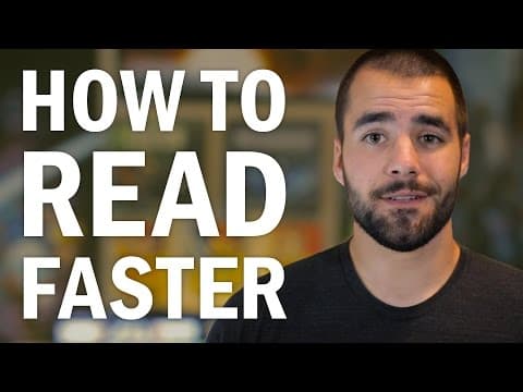 How to Read Faster: 5 Effective Techniques thumbnail