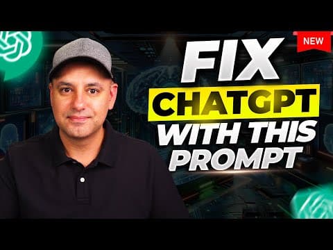 ChatGPT Has a Huge Flaw - This Prompt Will Solve It thumbnail