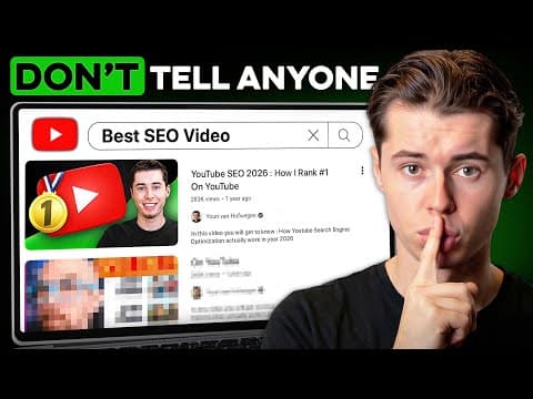 YouTube SEO 2026: How I Rank #1 on YouTube thumbnail