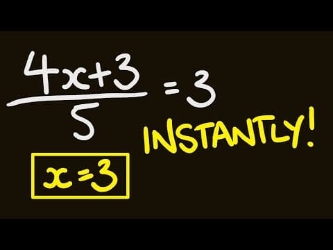 How Can You Solve Algebra Faster by Going Backwards? thumbnail