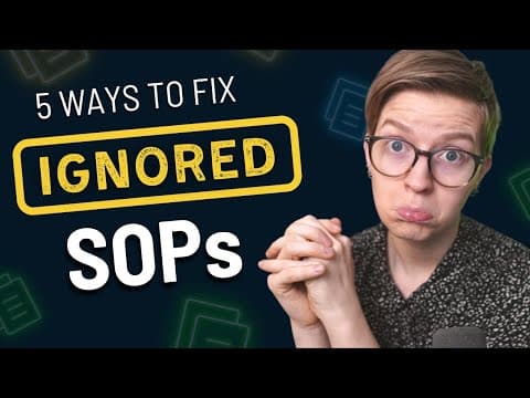 5 Reasons Employees Don't Use Your SOPs (and how to fix it!) thumbnail