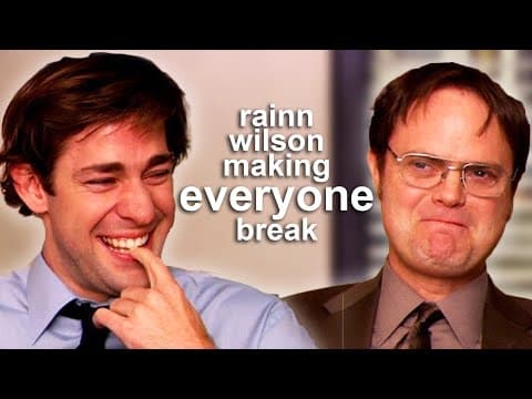 rainn wilson making EVERYONE break for 20 minutes straight | The Office Bloopers | Comedy Bites thumbnail