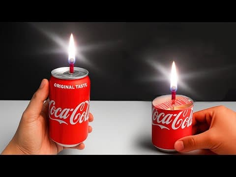 Millions of people don't know this secret! 🔥 Free energy from coca cola can and used cooking oil thumbnail