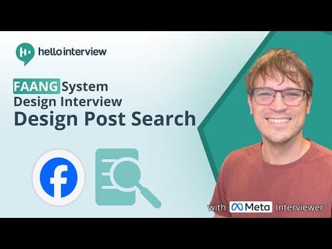 Design FB Post Search: System Design Interview breakdown w/ ex Meta Interviewer thumbnail
