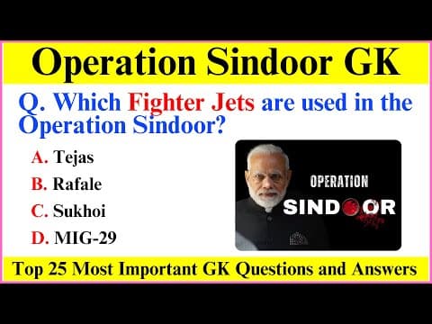 Operation Sindoor | Operation Sindoor Current Affairs | Current Affairs 2025 thumbnail