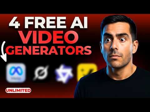 The New BEST 4 FREE AI Video Generators You NEED in 2025 thumbnail