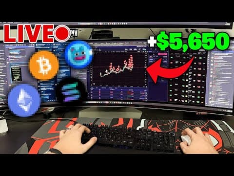 I Made $5,650 in 51 Minutes LIVE Trading Memecoins thumbnail