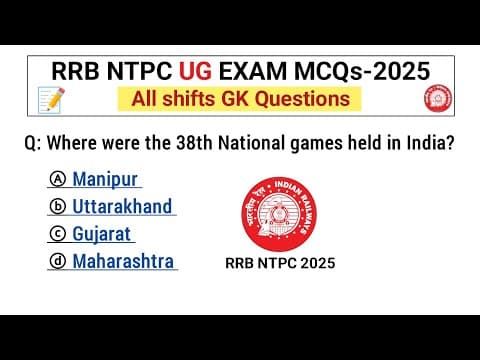 RRB NTPC undergraduate exam 2025 | RRB NTPC all shifts questions | Railway NTPC all shifts GK GS  thumbnail