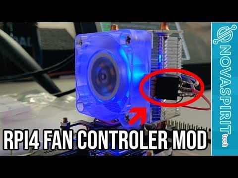 RPi4 Ice Tower Heatsink and cooler with fan controller mod!! thumbnail