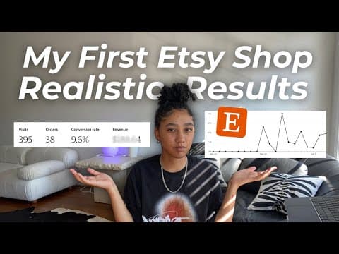 How Much I Made My First Month Selling Digital Products on Etsy | Realistic Results for Beginners thumbnail