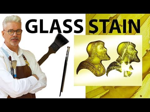 HOW TO PAINT YELLOW STAIN ON GLASS : CREATIVE STAINED GLASS MAKER'S TUTORIAL thumbnail