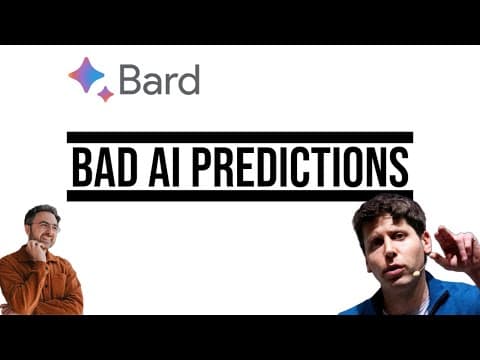 Bad AI Predictions: Bard Upgrade, 2 Years to AI Auto-Money, OpenAI Investigation and more thumbnail