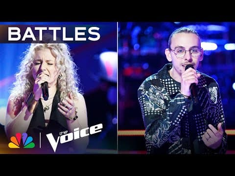 Ethan Eckenroad and Fran Polsa Sync Up in a Stunning Performance of "July" | The Voice Battles | NBC thumbnail