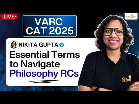 Essential Terms to Navigate Philosophy RCs by NIKITA GUPTA| Part - 2 I VARC Rodha I CAT 2025 thumbnail