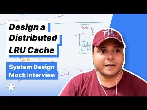 System Design Interview - Design a Distributed LRU Cache (Full mock interview with Sr. MAANG SWE) thumbnail