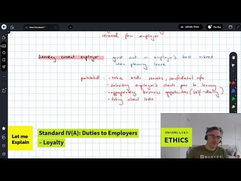 Standard IV(A): Duties to Employers – Loyalty (for the CFA Level 1, 2 and 3 exams) thumbnail
