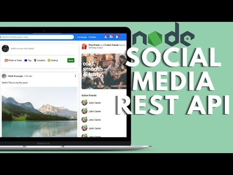 Node.js Social Media REST API with MongoDb thumbnail