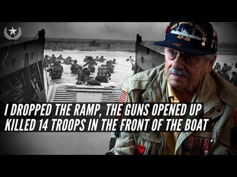 D-DAY HERO Recalls Lowering the Ramp in FIRST WAVE at Omaha Beach | Frank DeVita thumbnail