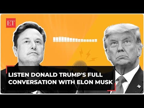 Donald Trump-Elon Musk full conversation: From assassination attempt to 'low IQ Biden' and more thumbnail