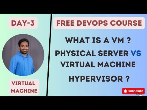 Day-3 | Virtual Machines Part-1 | Free DevOps Course | 45 days | #devopscourse #learning #vm thumbnail