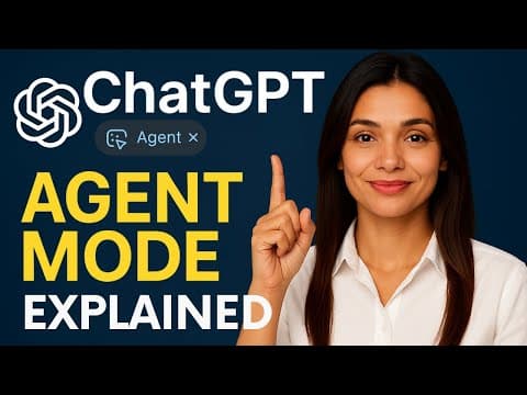 ChatGPT Agent Mode Explained! 5 Real Examples of What It Can Do (and Can’t Do) thumbnail