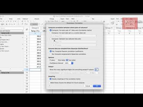 How to perform correlation analysis in GraphPad Prism thumbnail