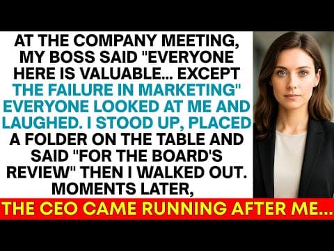 "I Walked Out After Being Humiliated at Work—CEO Chased Me Down the Hallway Begging" thumbnail