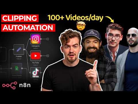 How I Made 100 YouTube Shorts in Minutes | No-Code n8n Tutorial thumbnail