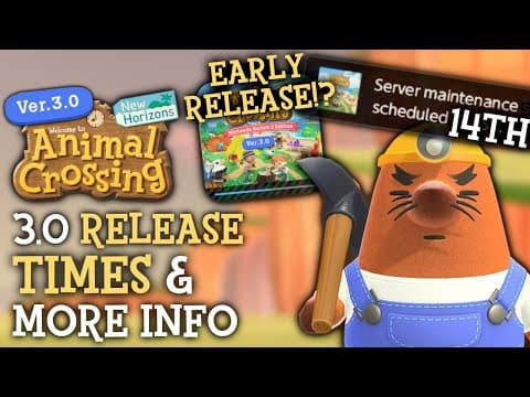 3.0 Update Release TIMES & More Info Revealed - Animal Crossing New Horizons thumbnail