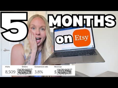 How Much I Made on Etsy in My First 5 Months Selling Digital Products (Real Numbers + Takeaways) thumbnail