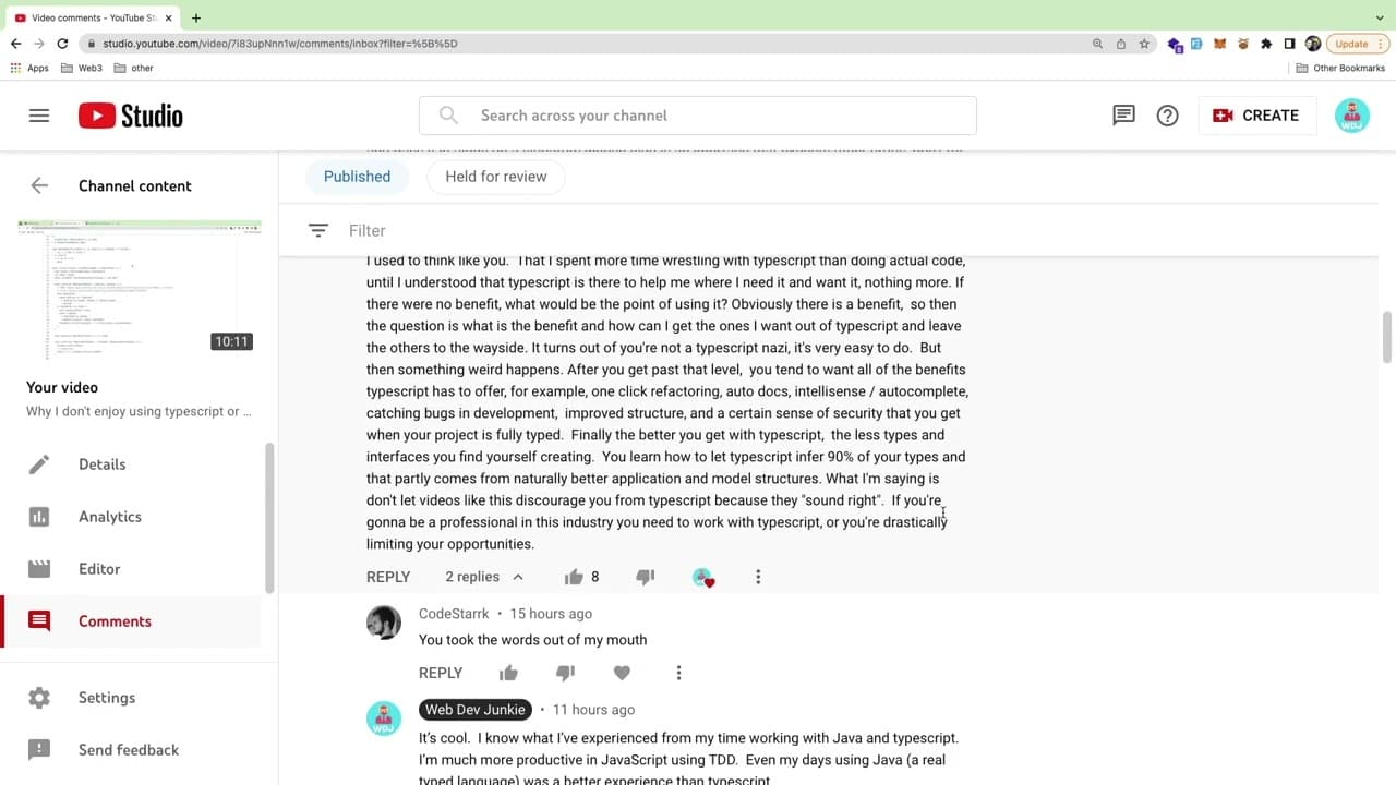 YouTube video player