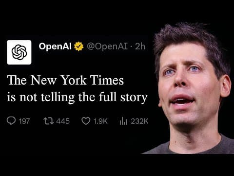 OpenAI strikes back against New York Times | "The NYT's lawsuit is without merit" thumbnail