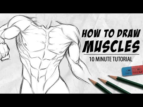 How to Draw Realistic Muscles Quickly and Easily thumbnail