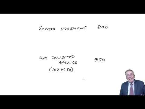 Supplier statement reconciliation - ACCA Financial Accounting (FA) / FIA FFA thumbnail