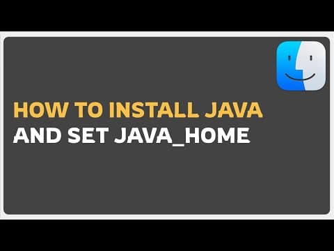How to Install Java JDK on Mac OS and set JAVA HOME variable thumbnail