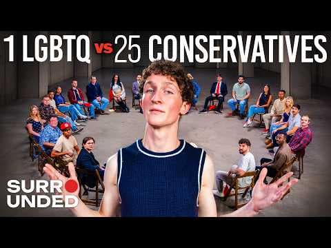 1 LGBTQ+ Activist vs 25 Conservatives (ft. Zander Moricz) | Surrounded thumbnail