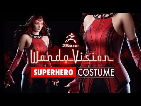 Making the Scarlet Witch Costume in ZBrush Timelapse thumbnail