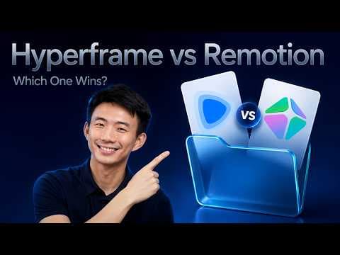 Which AI Video Tool is Best: Remotion or HyperFrames? thumbnail
