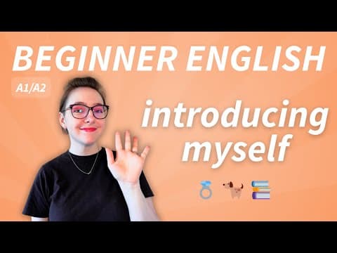 Introducing myself | SIMPLE BEGINNER ENGLISH A1 A2 daily listening practice thumbnail
