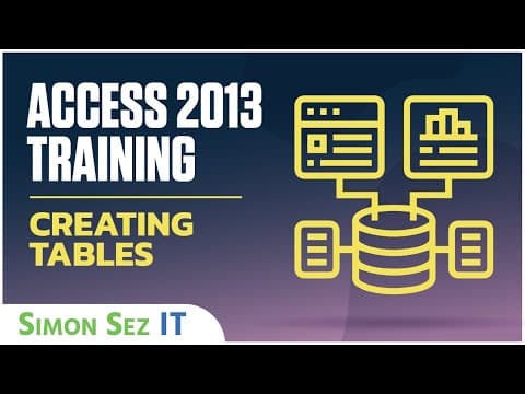 Microsoft Access 2013 Tutorial - Relationships Between Tables - Part 1 - Access 2013 Training thumbnail
