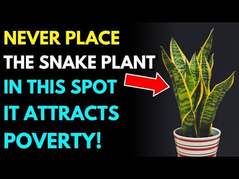 Careful! Don't Put The Snake Plant Here, It Attracts Poverty! thumbnail