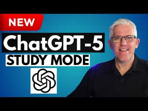 ChatGPT-5 Study Mode Explained. Is This the Future of Learning? thumbnail