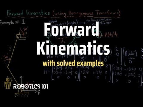 Forward Kinematics (with solved examples) | Homogeneous Transformations | Robotics 101 thumbnail
