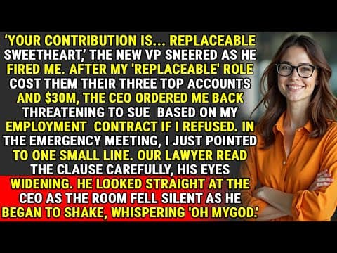 They Called Me Replaceable - Then Lost Everything | Key Person Clause Justice ♟️ thumbnail