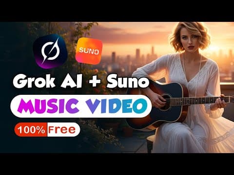 I Made a Full AI Music Video Using Grok + Suno… FOR FREE (Insane Results!) thumbnail