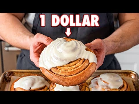 1 Dollar Giant Cinnamon Rolls | But Cheaper thumbnail