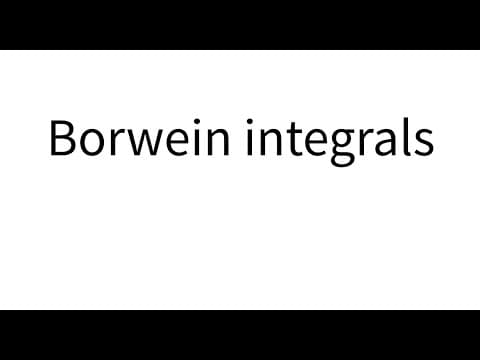 Borwein integrals thumbnail